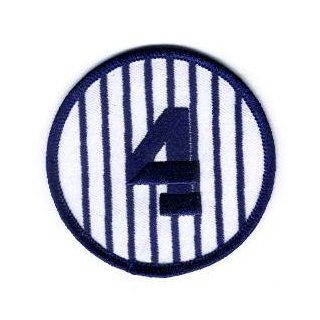  Lou Gehrig Retired Number 4 Patch   3 Round