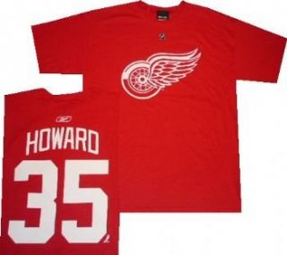  Wings Jimmy Howard Reebok Name and Number T Shirt