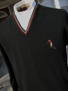 Johnny Walker Made Hawick Scotland Lambswool Golf Sweater XL Washable