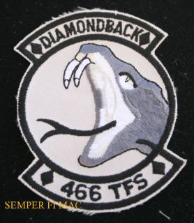466 TFS Diamondback Patch US Air Force Hill AFB