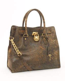 MICHAEL Michael Kors Hamilton Large Tote, Mocha Distressed   Neiman