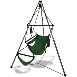 Hammaka Tripod Stand with Forest Green Hanging Air Chair Combo