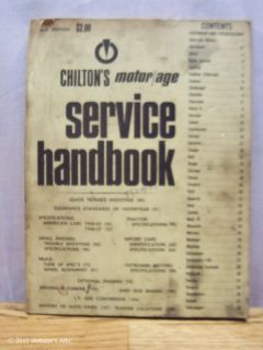 1971 Chiltons Motor Age Service Handbook Car Truck Vintage