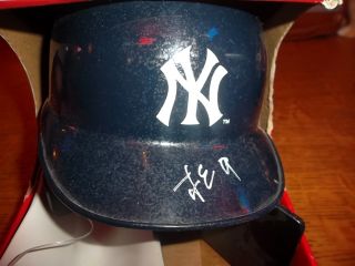 Hideki Matsui Autographed Mini Baseball Helmet Signed in Japanese