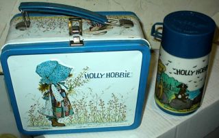 Vintage Aladdin Holly Hobbie Metal Lunch Box w/ Thermos (1975)
