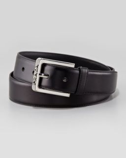 Prada Leather Dress Belt, Black   