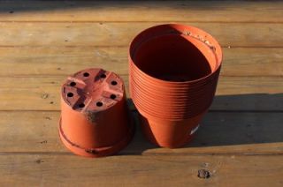 15 Flower Pots Plastic Terracotta Color 8 inch Heavy Duty