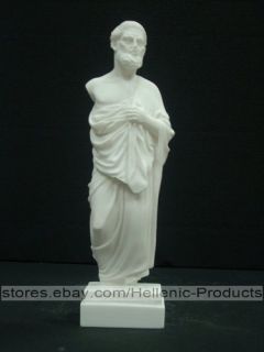 Handmade Hippocrates Ancient Greek Doctor Alabaster Statue M