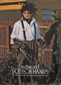 Movie Poster Edward Scissorhands Johnny Depp Hedges
