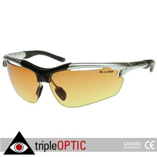 HD X Loop Sunglasses Wide Semi Rimless Sports Wrap w/ HD Vision Lens