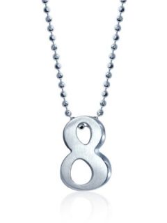 Alex Woo Little Numbers Sterling Silver Number 8 Pendant Necklace