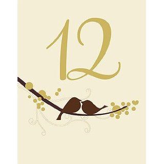 Love Bird Table Number Card   Numbers 1 12