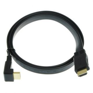 3ft HDMI Male to Male Cable 3D 1080p 1 4V 30AWG Ethernet 90 Degree