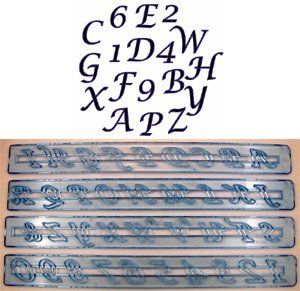 FMM Sugarcraft Alphabet & Number Cutter Set   Script