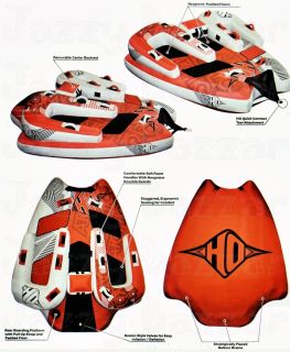 HO Sports Atomic 4 Person Towable Inflatable Water Tube Raft Boat Ski