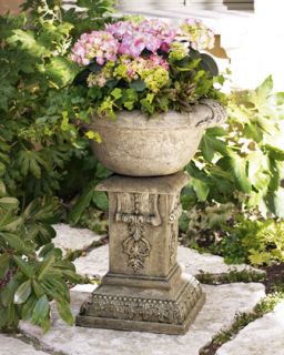 Aged Granite Planter & Pedestal   