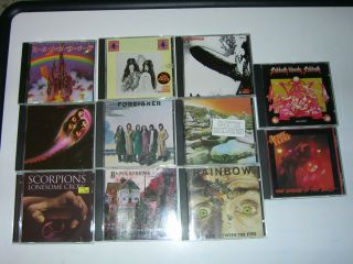 LOT OF ELEVEN 11 CLASSIC HARD ROCK CDS PERIOD 1970S and early 1980s