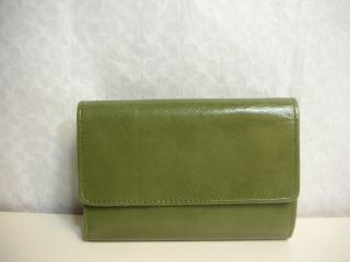 HOBO INTERNATIONAL leather wallet or organizer sage color NEW