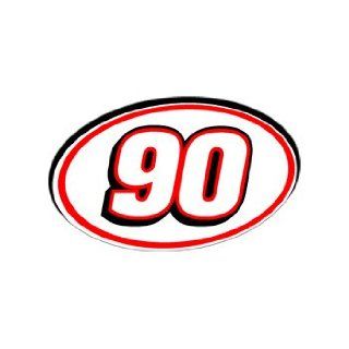 90 Number   Jersey Nascar Racing Window Bumper Sticker