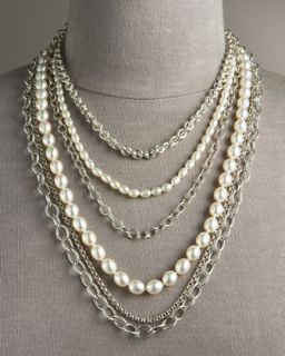 Slane Jewelry Six Strand Pearl Necklace   