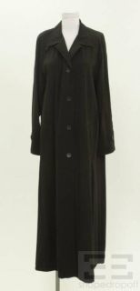 hilary radley black button front long jacket size 8