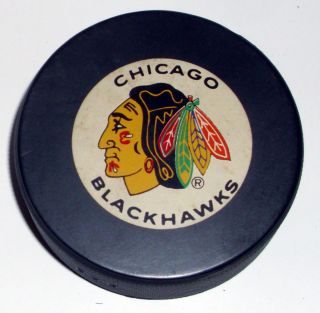 Vintage Official Trench Mfg Chicago Blackhawks Hockey Puck
