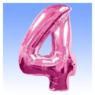 Number 4 Pink Supershape Foil Balloon 23 X 34 Inches