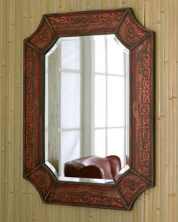 Red Chinoiserie Mirror   