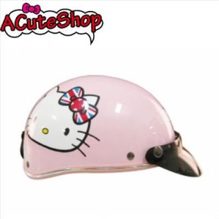 Hello Kitty Motor Bike Helmet Harley Union Jack England Pink Sanrio