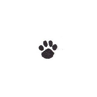 Dog Rubber Stamp   Paw Print   (Tiny) Size 1/4 Wide X 1