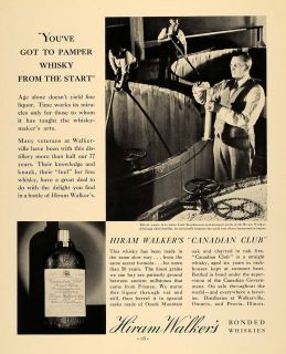 1935 Ad Hiram Walker Distilleries Canadian Club Whisky   ORIGINAL