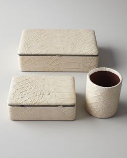 407Z Crocodile Embossed Desk Accessories