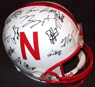 2010 Nebraska Cornhuskers Team Signed Helmet Proof Helu