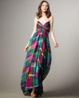 Shoshanna Twist Front Printed Maxi Dress   