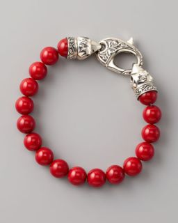 N1XS1 Stephen Webster Red Coral Bead Bracelet, 10mm