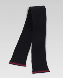 Gucci Childrens Cashmere Web Scarf   