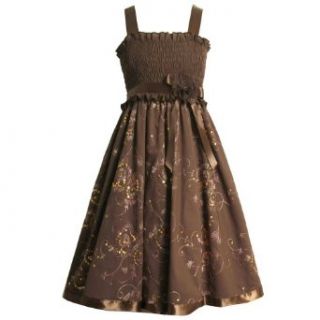 Size 16 BNJ 3101B BROWN GOLD SEQUIN EMBROIDERED SATIN