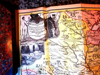 1687 MARQUETTES & HENNEPINS MAPS MISSISSIPPI,HISTORY,INDIANS,FOLDOUT