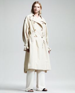 THE ROW Stretch Cotton Trenchcoat, Stretch Georgette Camisole