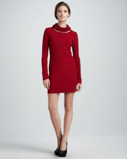 Diane von Furstenberg Morana Bow Neck Draped Dress   