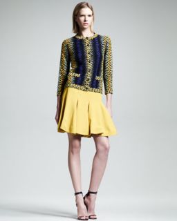 Fendi Shagreen Intarsia Knit Jacket & Trumpet Skirt   