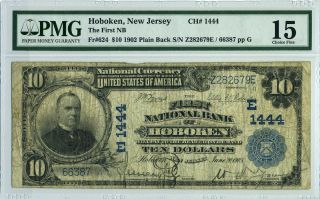  Back The First National Bank of Hoboken New Jersey PMG CH F15