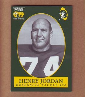 Tough Henry Jordan Green Bay Packers Hall of Fame Card Virginia