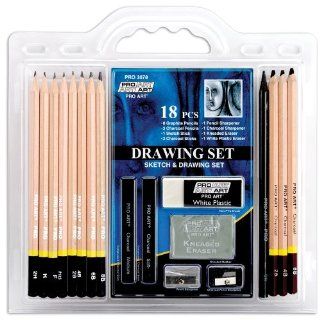 Pro Art 18 Piece Sketch/Draw Pencil Set Arts, Crafts