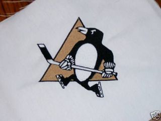 Pittsburgh Penguins Hockey Fabric Sport Quilt Block 1