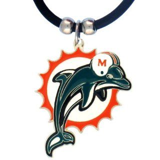 NFL Dolphins Enameled Zinc 22in Necklace Jewelry 