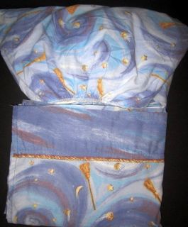 Harry Potter Bed Sheets Twin Fitted Flat Brooms Snitches Fabric Blue