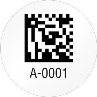 Custom 2D Barcode Label Template, 0.75 Circle PermaGuard