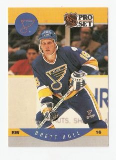 1990 91 Brett Hull Pro Set Hockey Trading Card