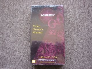 NEW KIRBY G5 VACUUM CLEANER VHS TAPE OWNERS INSTRUCTION MANUAL G3 G4
